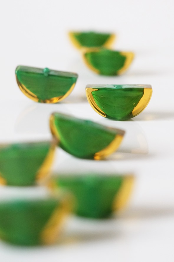 sommerso kralen venetiaals glas, groen (1)